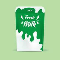 Milk package design vector template