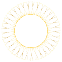 Golden circle frame border clipart png