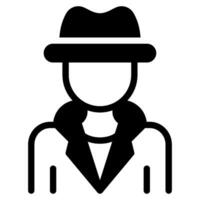 Detective icon illustration for UIUX, infographic, etc vector