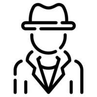 Detective icon illustration for UIUX, infographic, etc vector