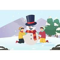 People celebrate christmas and new year Which Can Easily Modify Or Edit vector