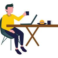 Break time for lunch  Illustration vector