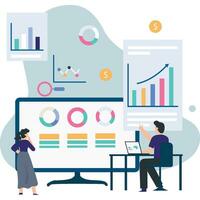 Business data analytics Illustration vector