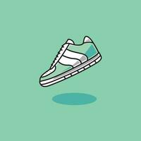 simple cool sport shoes cartoon illustration vector