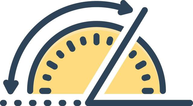 color icono para grados vector