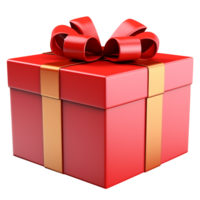 geschenk doos PNG rood geschenk doos PNG geschenk doos met rood lint PNG mooi geschenk doos PNG geschenk doos met rood boog transparant achtergrond ai gegenereerd