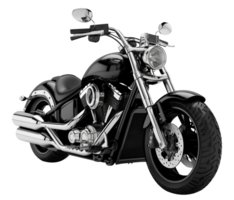 Kreuzer Motorrad png luxuriös Motorrad schwarz Motorrad png Kreuzer Motorrad transparent Hintergrund ai generiert