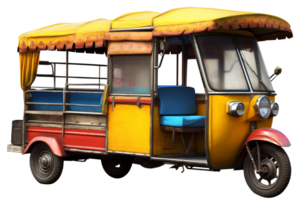 Auto Rickshaw png CNG auto Rickshaw png tuktuk png tuk tuk png traditional asian transport png Auto Rickshaw transparent background, AI Generated