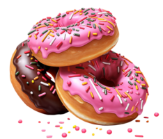 Donuts png Krapfen png Krapfen png Donuts png Donuts transparent Hintergrund, ai generiert