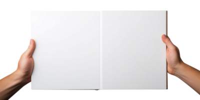 Hands holding blank book hands holding blank photo album hands holding book photo album on the hand photo album png open book png Ai Generated