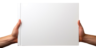 Book cover png holding blank book cover png holding photo album png holding blank page png holding blank book cover transparent background Ai Generated