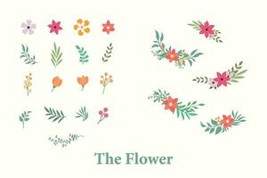 The Flowers Decoration vector