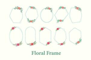 Floral Frame Green vector