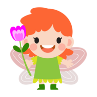 little fairy clipart, Cute beautiful little winged fairies png