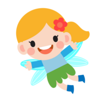 little fairy clipart, Cute beautiful little winged fairies png