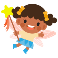 little fairy clipart, Cute beautiful little winged fairies png