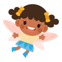 little fairy clipart, Cute beautiful little winged fairies png