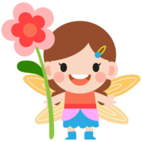 little fairy clipart, Cute beautiful little winged fairies png