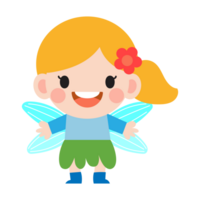 little fairy clipart, Cute beautiful little winged fairies png