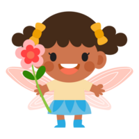 little fairy clipart, Cute beautiful little winged fairies png