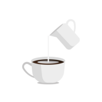 koffie kop en melk. vrij ruimte voor tekst. behang. png