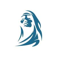 Nun icon logo design vector