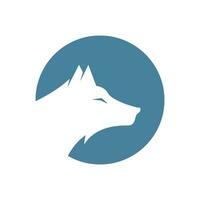 Wolf  logo design vector