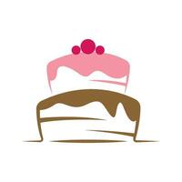 Cake logo icon design vector