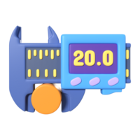 vernier pinças 3d ilustração ícone png