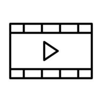 film reel icon in line vector