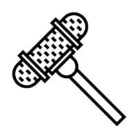 boom microphone icon, mic film sign symbol in line vector