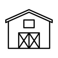 barn icon in line style vector