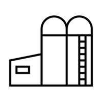 silo icon in line style vector
