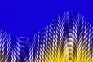 Blue and yellow, wavy dots, halftone texture, pop art comic book design, abstract background vector