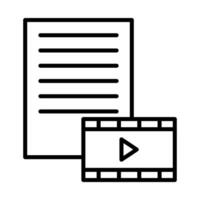 movie script icon in line vector