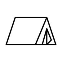 camping tent icon in line vector