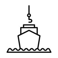 harbor icon in line style vector