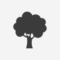 árbol icono vector aislado. bosque rama símbolo firmar