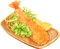 Watercolor Japanese food. png