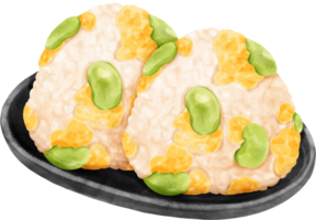 acuarela arroz pelotas png