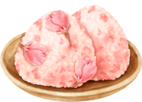 Watercolor Rice Balls illustration png