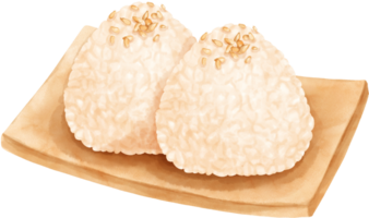 vattenfärg onigiri illustration png