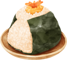 Watercolor Japanese Rice Ball png