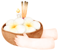 krathong vattenfärg illustration png