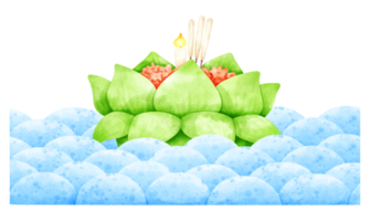 floating krathong watercolor png