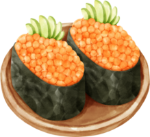 Sushi aguarela estilo png