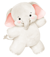 simpatico cartone animato di elefante png