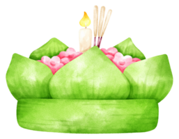 krathong acuarela dibujos animados png