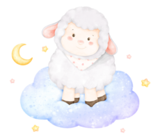 cute sheep on sky png