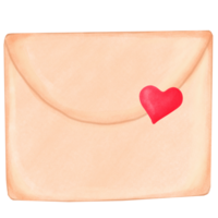 Envelope and heart shape. Love Letter. Valentine's day png